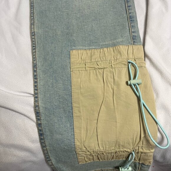 Serenede Jeans Mens 44x32 Skinny Cargo Streetwear Stretch Denim Rope Meas(42x32) - Picture 2 of 5